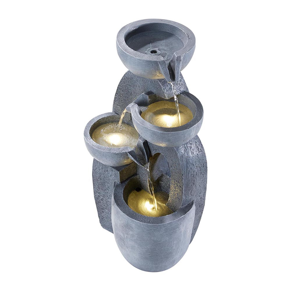 4-tier Solar-powered Water Fountain Outdoor Garden Decor