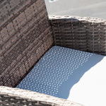 Arlo Grey Rattan Lounge Set - 2 Seat Sofa, 2 X Chairs + Table | Light Grey