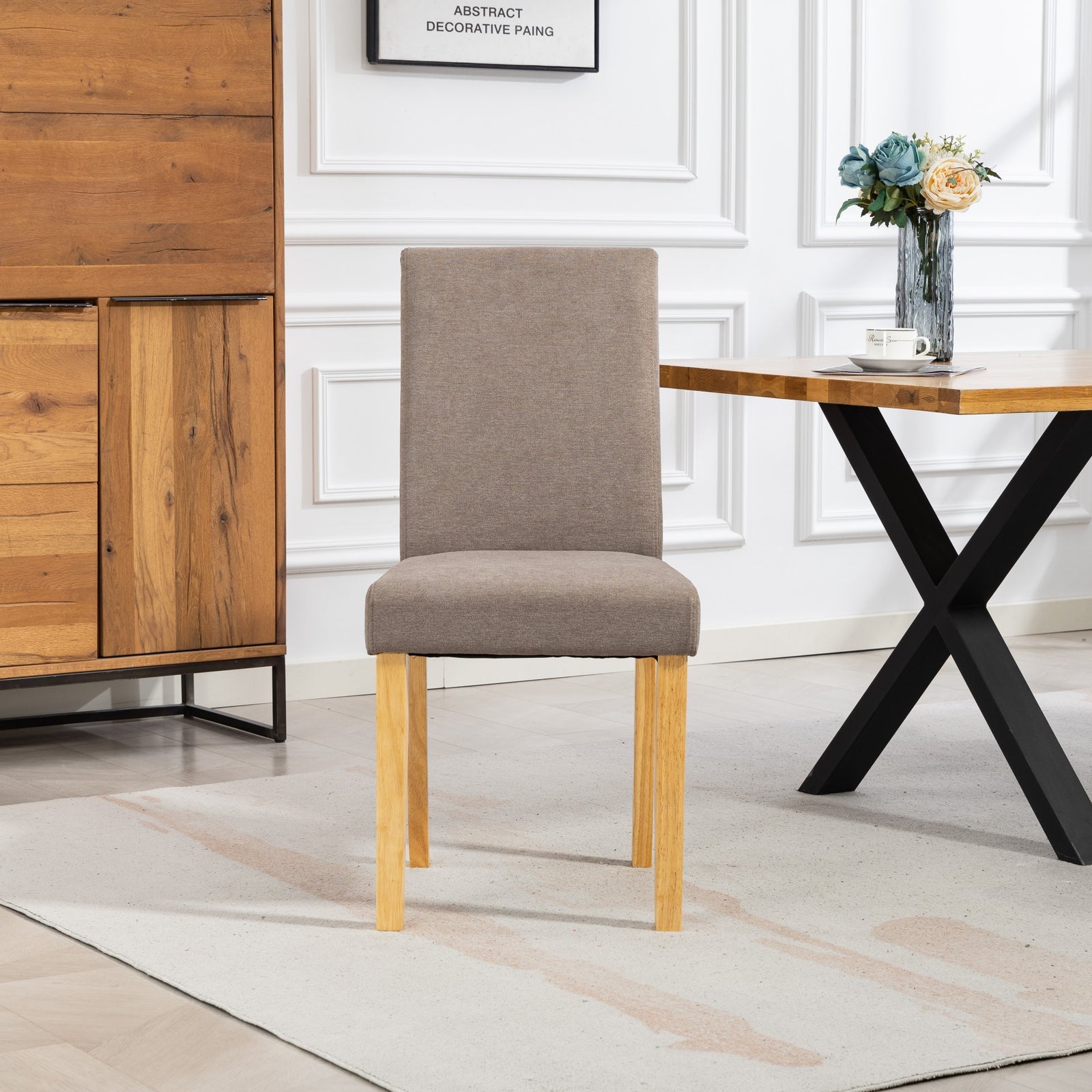 Almont Fabric Dining Chairs - Set Of 2 | Brown
