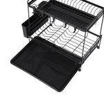 2 Tier Dish Drying Rack With Drainboards