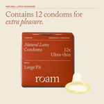 Ultra Thin Condoms For Safer Sex And Contraception Large Fit, 12pcs