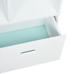 Kids Bookshelf Chest W/ Drawer Cubes Baby Toy Wood Organizer White