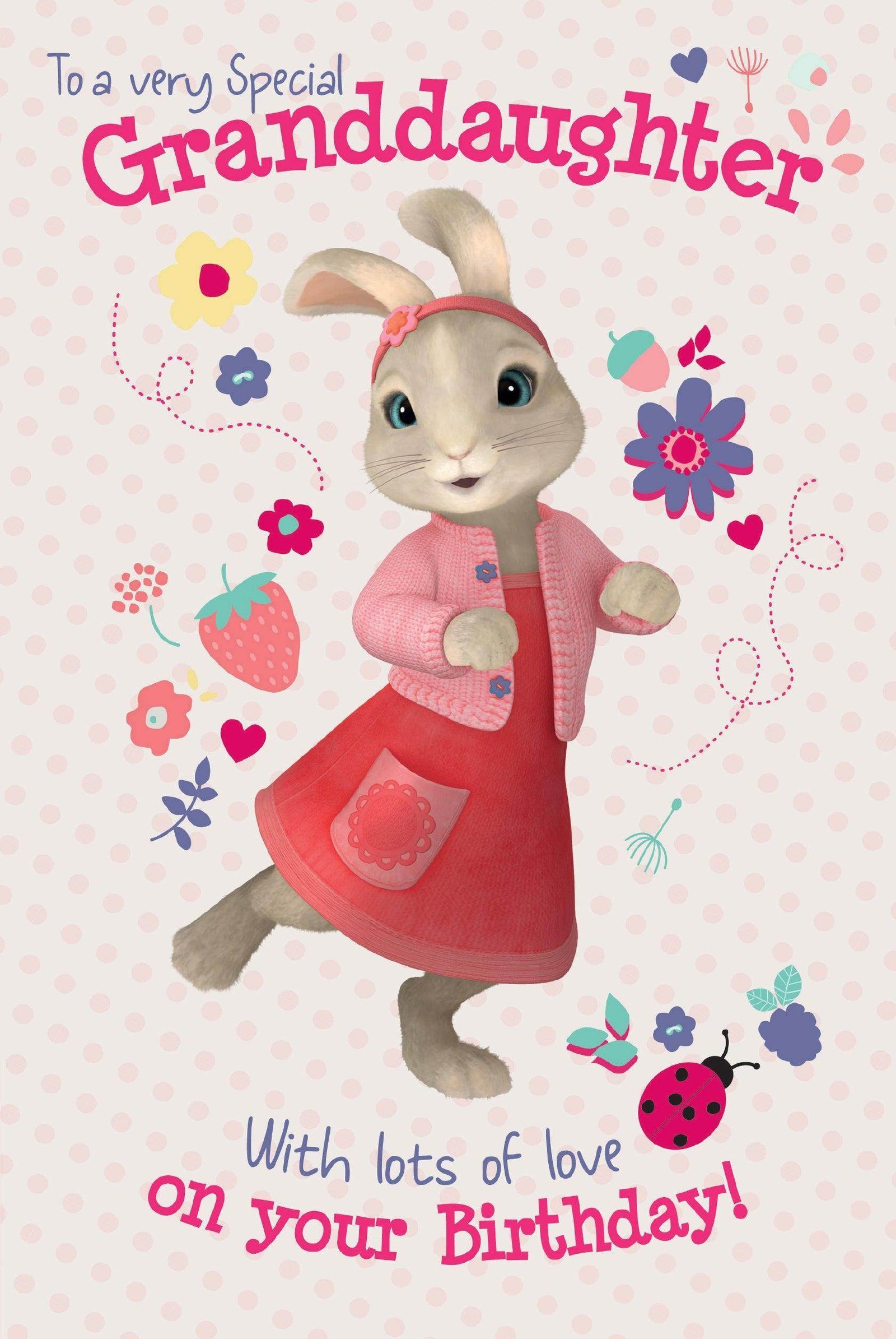 Peter Rabbit Granddaughter Birthday Card Official Product