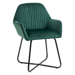 Accent Chair Velvet-feel Upholstered Lounge Armchair | One Size | Green
