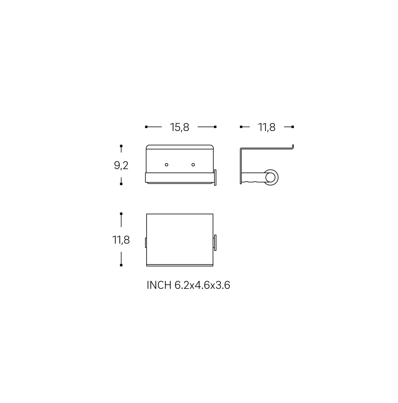 Paper Holder With Cover Matt Stainless Steel Architect Sp