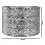 Emitto Ceiling Light Shade Moroccan Style Silver Chrome Pendant Shade Lamp Decor