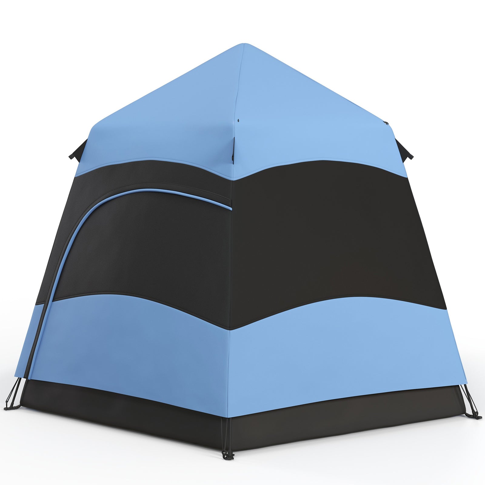 4 Person Pop Up Tent Camping Festival Hiking Shelter Family | Blue