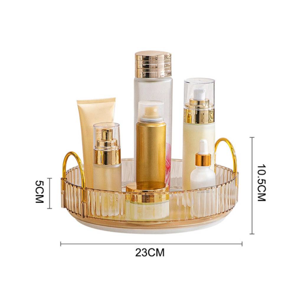 Round Rotating Organizer For Cosmetics And Skincare