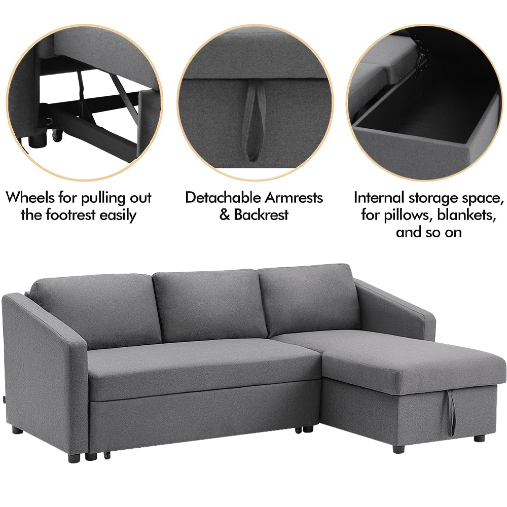 Corner Sofa Bed 3 Seater Sofa With Storage