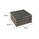 Malta Rattan 2 Seat Tea For Two Set | 2 Seat | Walnut Grey