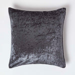 Luxury Crushed Velvet Cushion Cover | 45cm x 45cm | Dark Grey