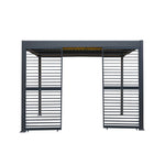 Aluminium Pergola With Anthracite Blinds, 2 X Side Panels & Led Lights | 3m x 3m | Anthracite