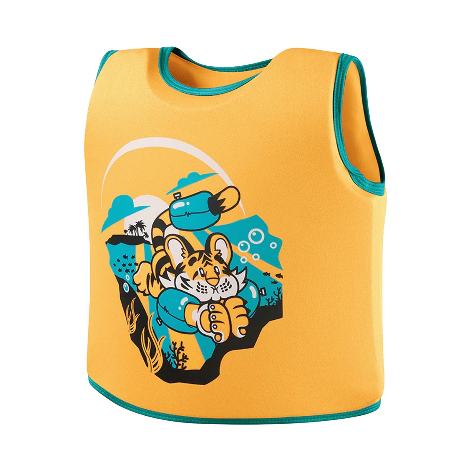 Childrens/kids Sea Squad Tiger Swim Vest | 2-4 Years | Orange