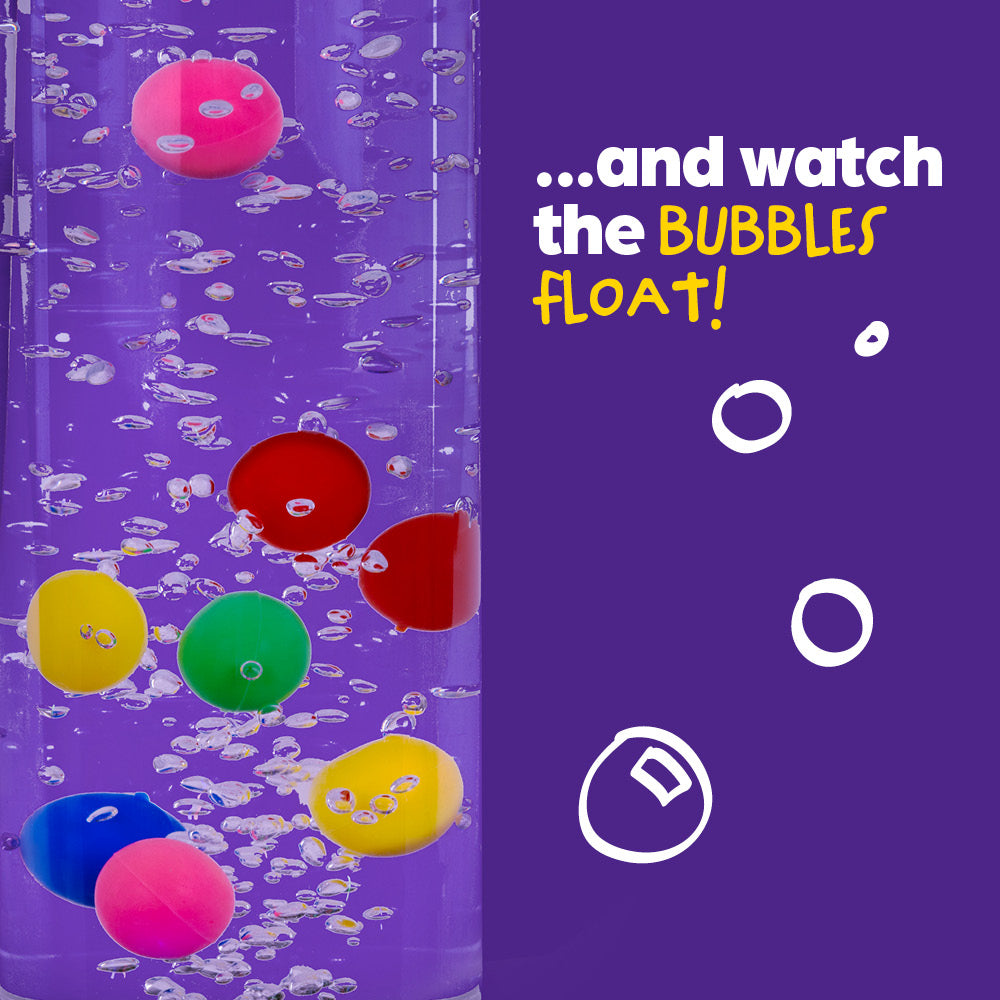 Wicked Gizmos Led Bubble Lamp 60cm Colour Changing With Fish For Home Décor