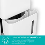 Bora Smart Dehumidifier, 12l,20l,30l/day Extraction, 4l Water Tank Or Continous Drainage | 12l | White