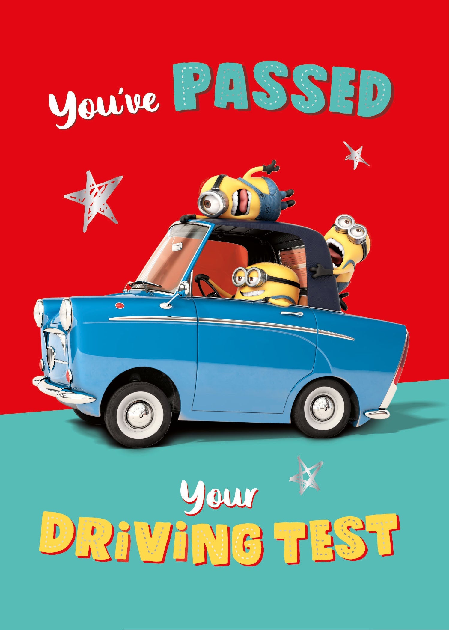 Despicable Me Passed Driving Test Card Official Product
