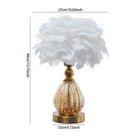 Breeins Glass & Iron Table Lamp With 12w Bulb