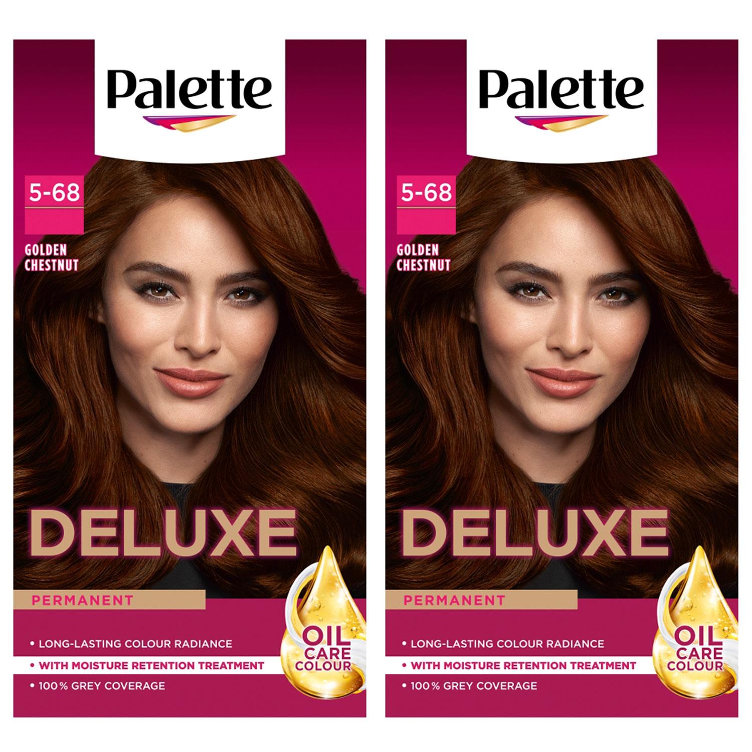 Deluxe Creme Colouration 5-68 Golden Chestnut Hair Dye, 2 Pack