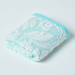 Damask 100% Turkish Cotton 600 Gsm Towels | Guest Towel | Aqua