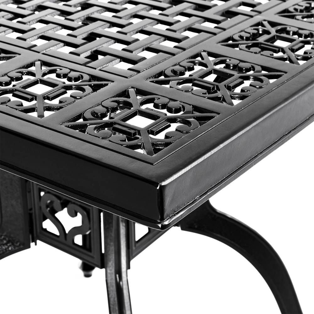 3-piece Cast Aluminium patio furniture Square Outdoor Dining Set