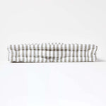 Cotton Thin Striped Floor Cushion | 50cm x 50cm | Light Grey