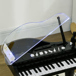 32 Keys Kids Piano Keyboard With Stool, Lights, Microphone | Black
