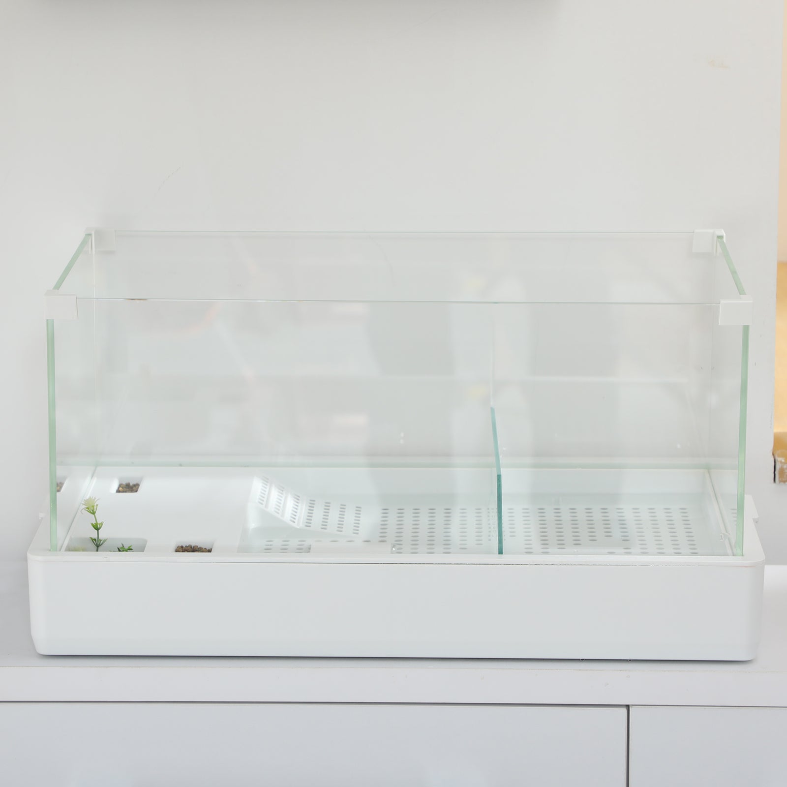 Turtle Tank, Glass Tank W/ Basking Platform, Reptile Habitat