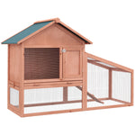 Wood Rabbit,bunny,guinea Pig Hutch Water-resistant W/ Ramp Outdoor Use