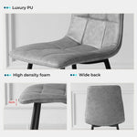 Levede Padded Dining Chairs Faux Leather For Kitchen Home Office - Set Of 4