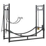 Firewood Stand W/ 4-pc Tools Set, Black