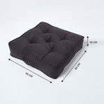 Faux Suede Armchair Booster Cushion | 50cm x 50cm | Black