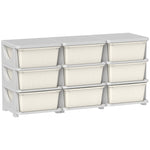 Kids Storage Units With Drawers 3 Tier Chest Dresser Tower | Cream