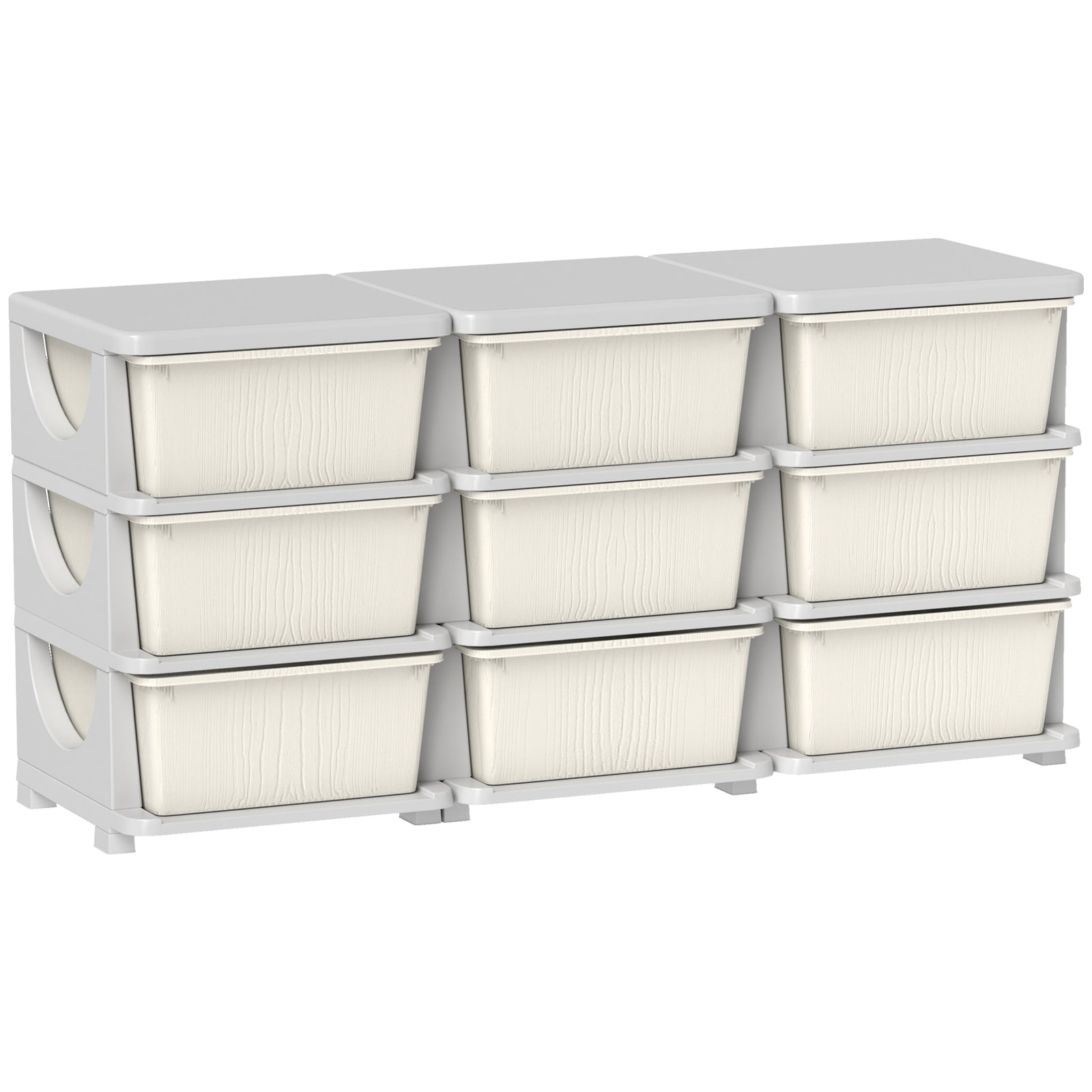 Kids Storage Units With Drawers 3 Tier Chest Dresser Tower | Cream