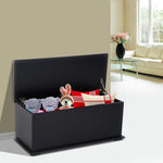 Storage Box Chest With Lid Spacious Collect Chipboard | One Size | Black