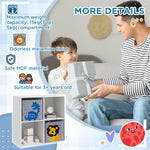 Toy Organiser With Two Non-woven Fabric Drawers For Bedroom - White