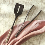 2 Piece Silicone Utensil Set With S-steel Handles