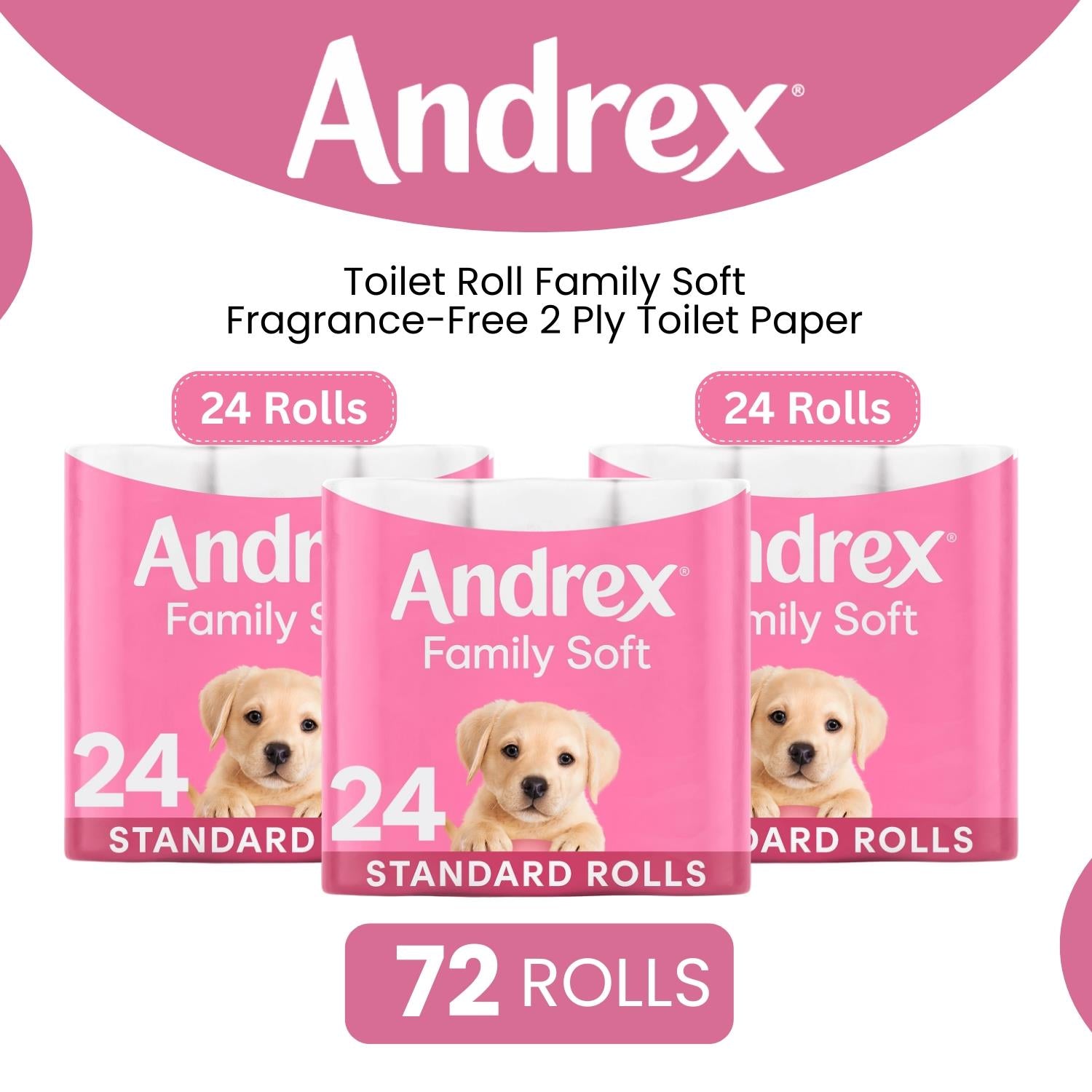 Toilet Roll Soft Fragrance-free 2 Ply Toilet Paper | Set of 72