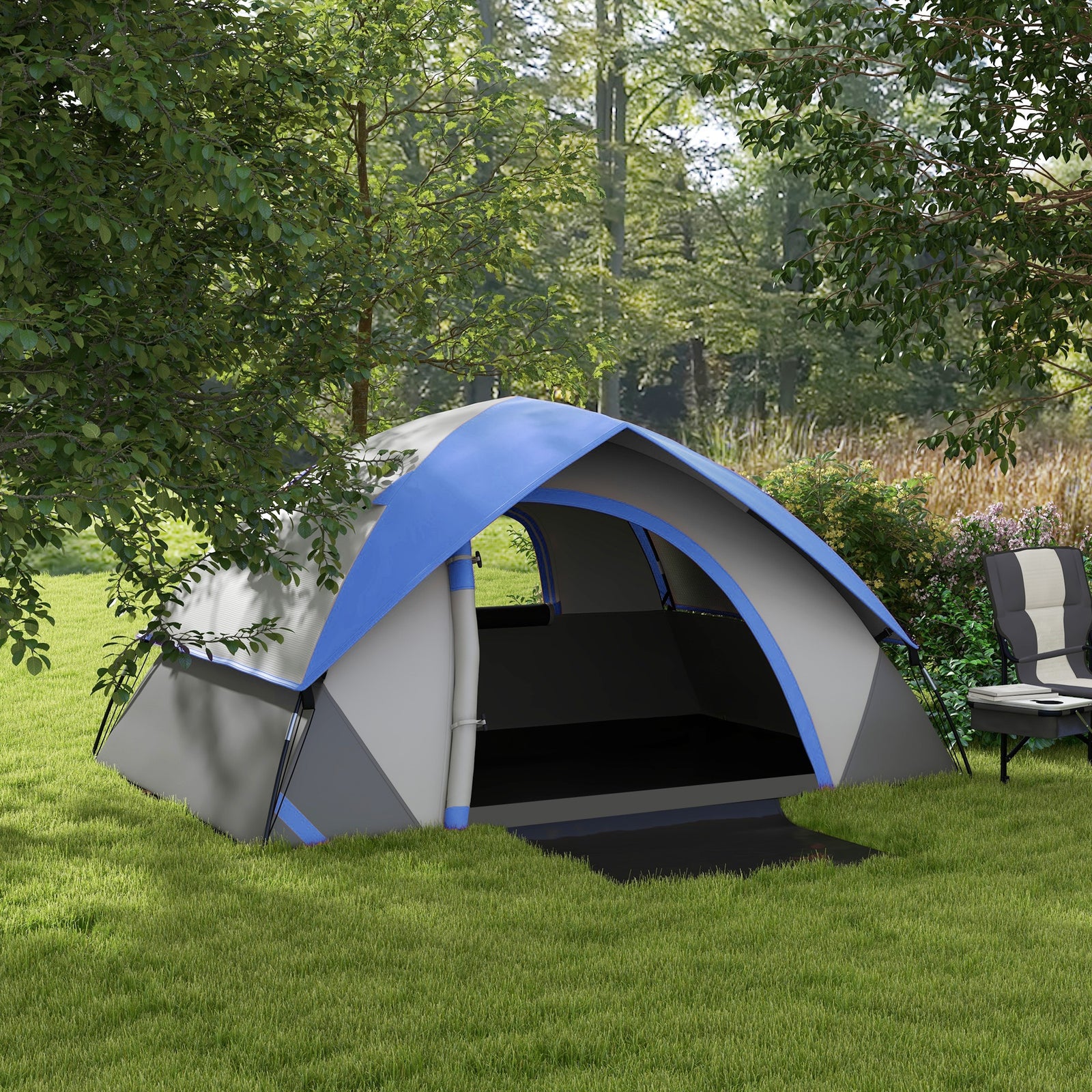 Outsunny 2 Man Dome Tent, 3000mm Waterproof