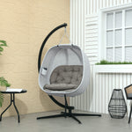 Hanging Egg Chair Outdoor Indoor Swing Chair, Folding Basket | Sand