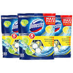 Power 5 Lime Toilet Rim Blocks For Long Lasting Protection 55g, 3pk