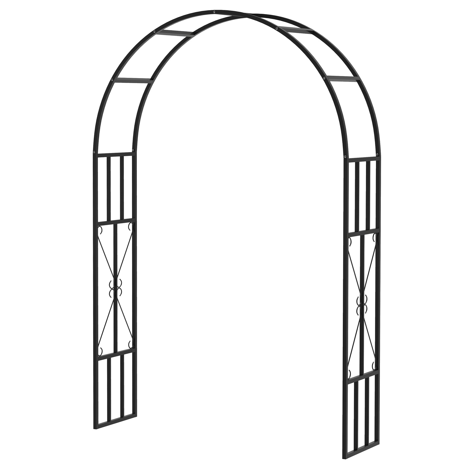 Steel Garden Arch, 2.2m High X 1.5m Wide Metal Garden Trelli
