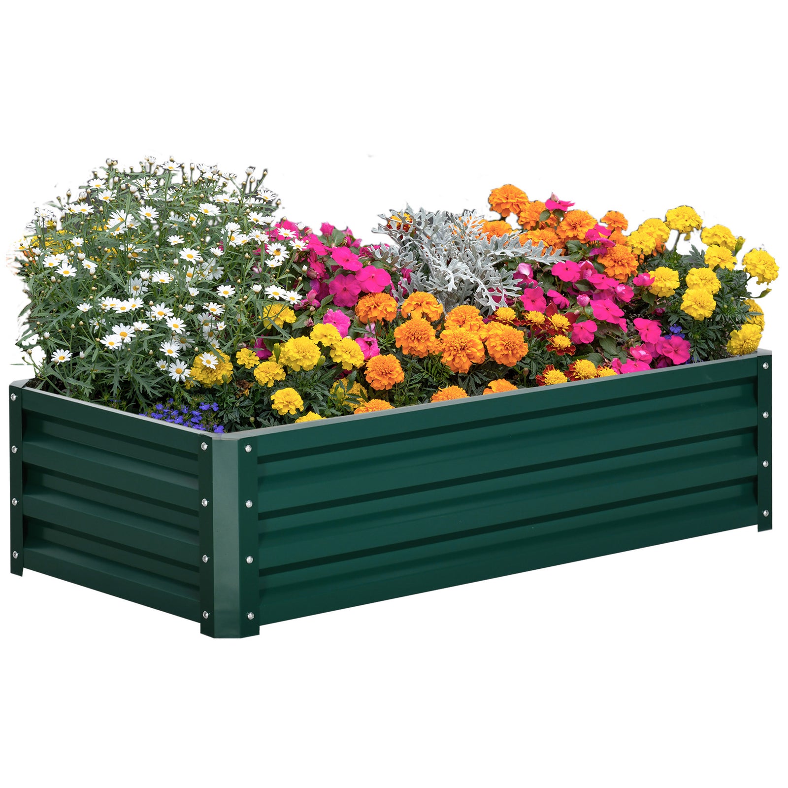 216l Raised Garden Bed Steel Planter Box | Green