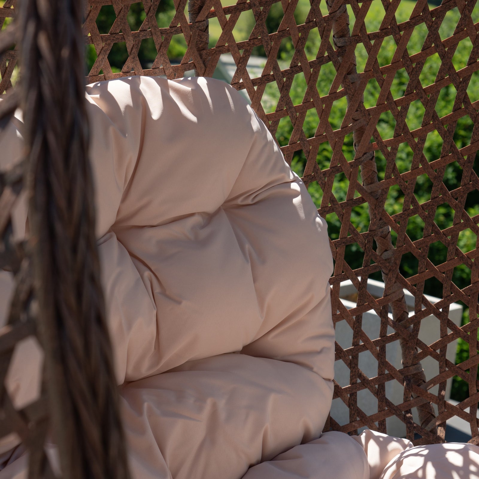 Alston Double Garden Hanging Egg Chair | Cream