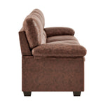 Bonded Faux Leather Sofa - 3 Seater | Light Brown
