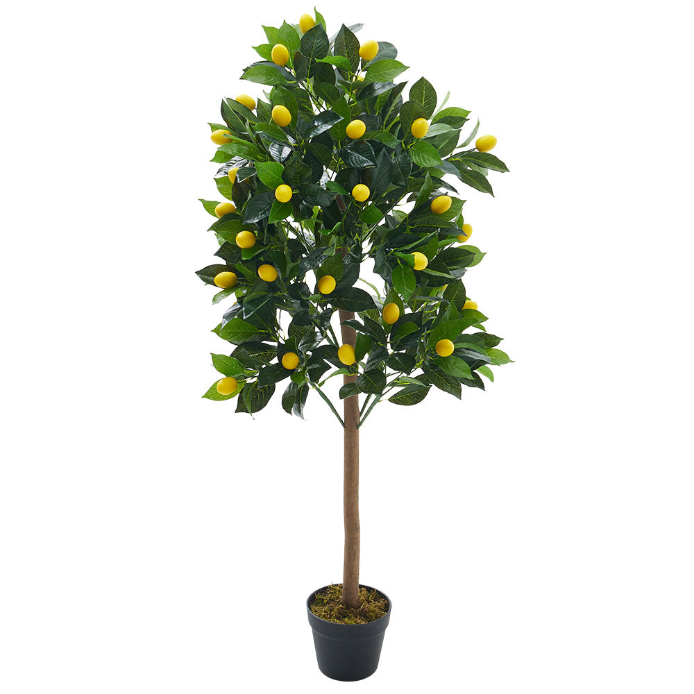 120cm Artificial Lemon Tree With Pot Faux Citrus Plant