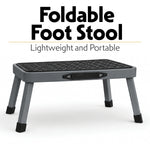 Folding Step Stool Premium, Heavy-duty Steel Home Diy Step Stool 150kg Capacity | Grey