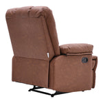 Faux Leather Recliner Armchair Modern Upholstered Lounge Chair With Adjustable Backrest & Footrest | Brown
