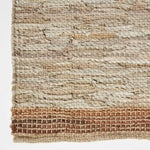 Recycled Leather Handwoven Stripe Rug | 150cm x 220cm | Brown