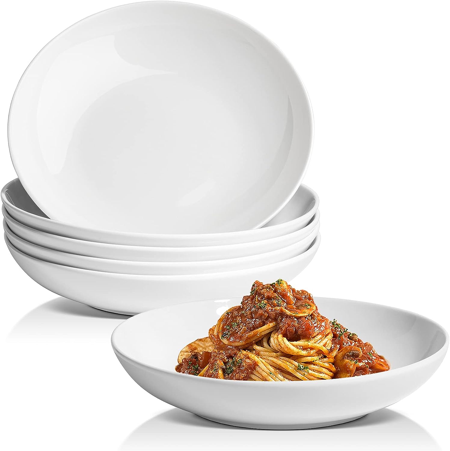 Salad Pasta Serving Bowls 4 Piece Set Porcelain 9" Catering