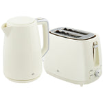 1.7l Fast Boil Electric Kettle And 2 Slice Water Toaster Set | Cream